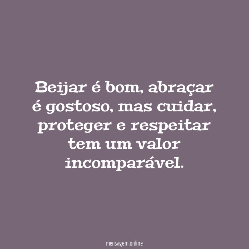 Beijar é bom