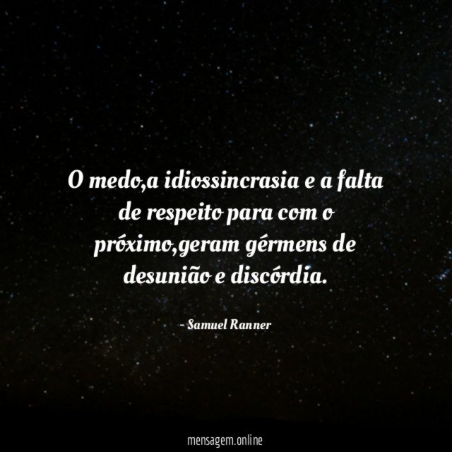O medo