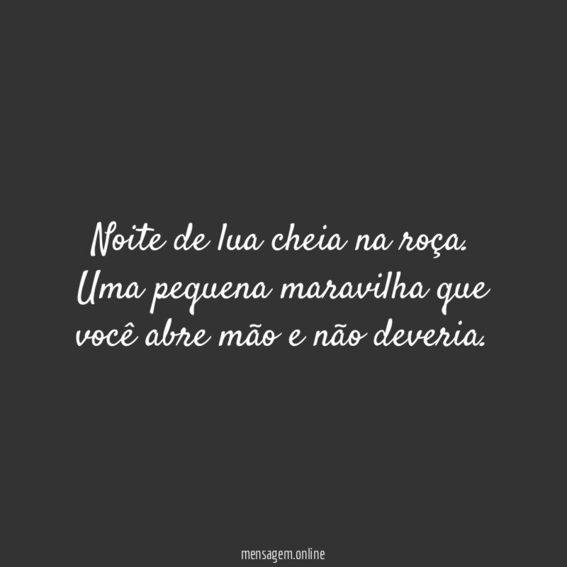 Noite de lua cheia na roça