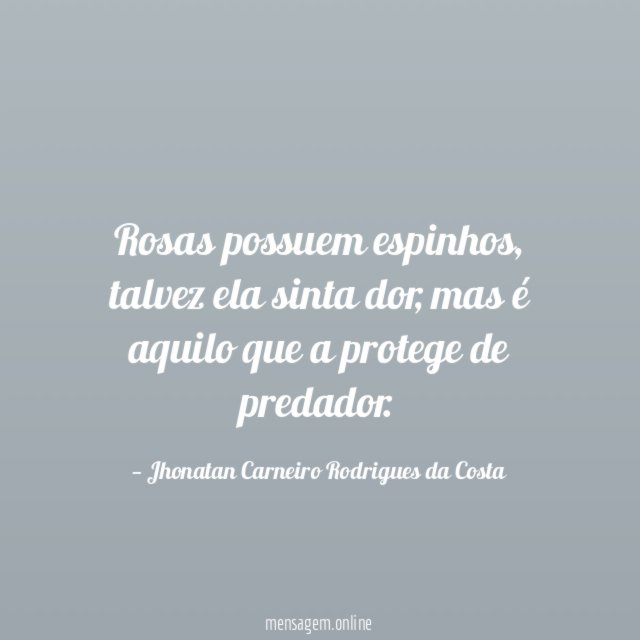 Rosas possuem espinhos