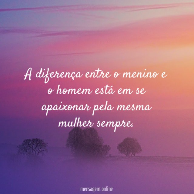 A diferença entre o menino e o homem