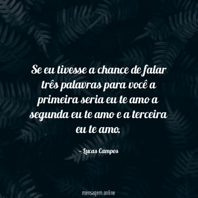 Se eu tivesse a chance de falar