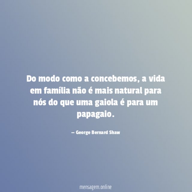 Do modo como a concebemos