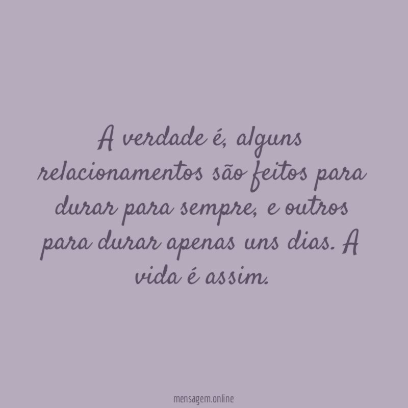 A verdade é