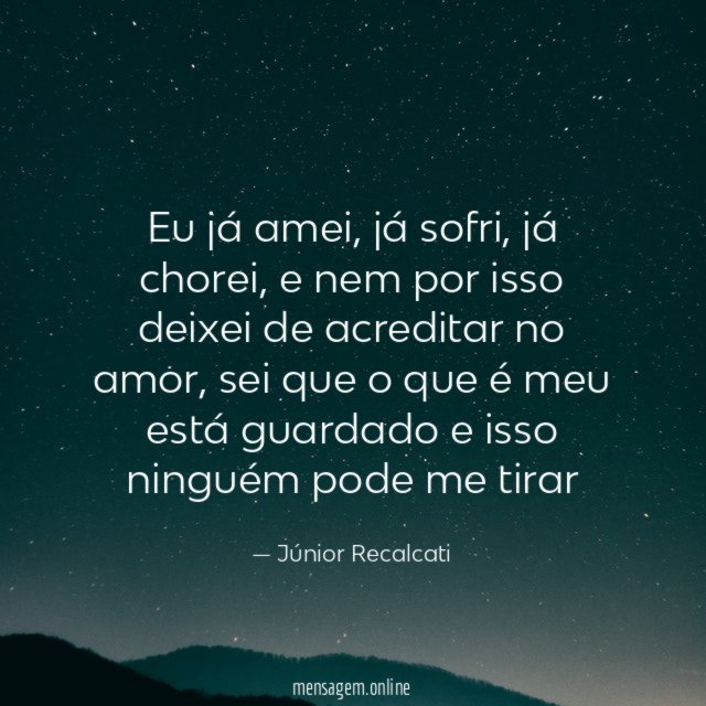 Eu já amei