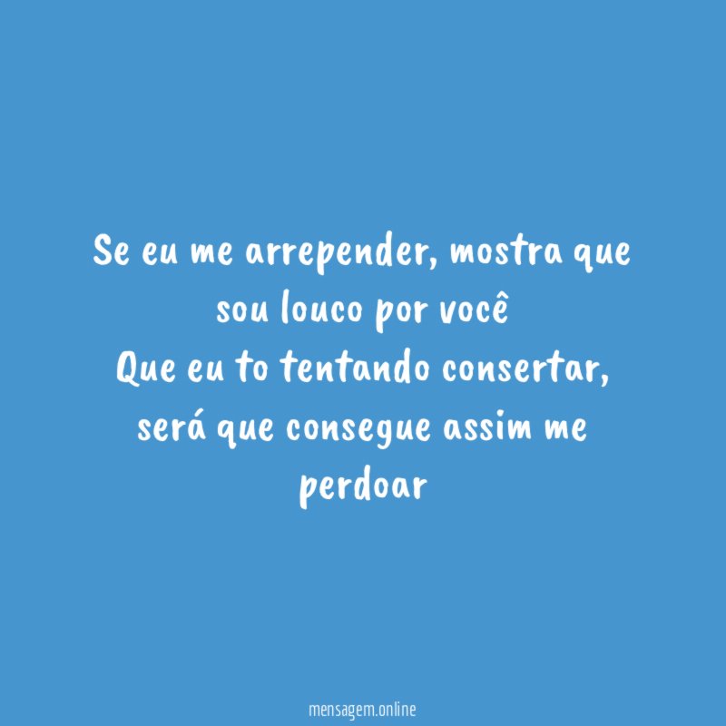 Se eu me arrepender