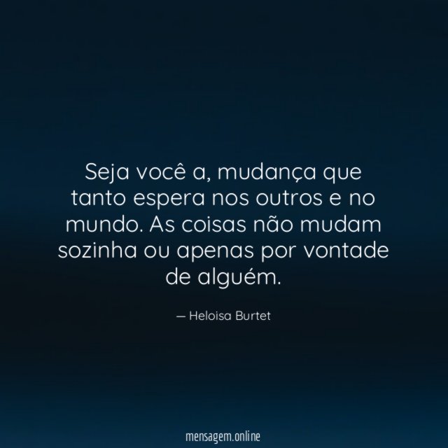 Seja você a