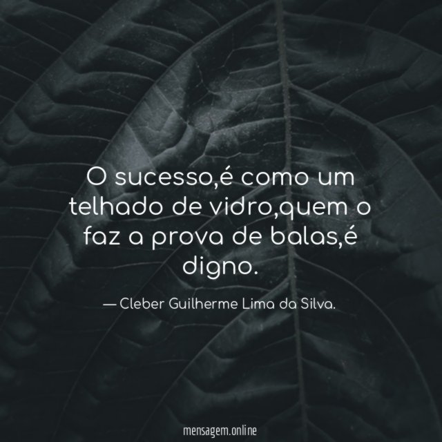 O sucesso