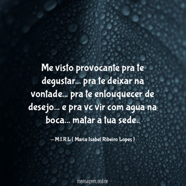 Me visto provocante pra te degustar