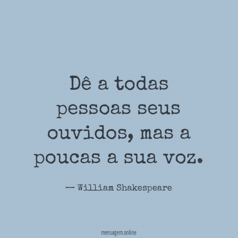 Dê a todas pessoas seus ouvidos