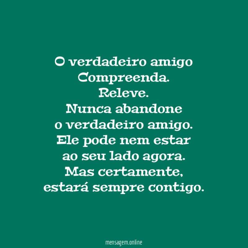O verdadeiro amigo