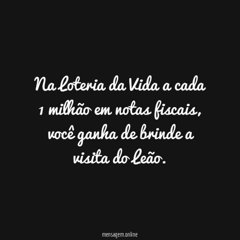 Na Loteria da Vida a cada 1 milhão em notas fiscais