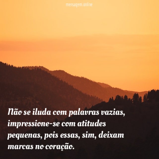 Não se iluda com palavras vazias