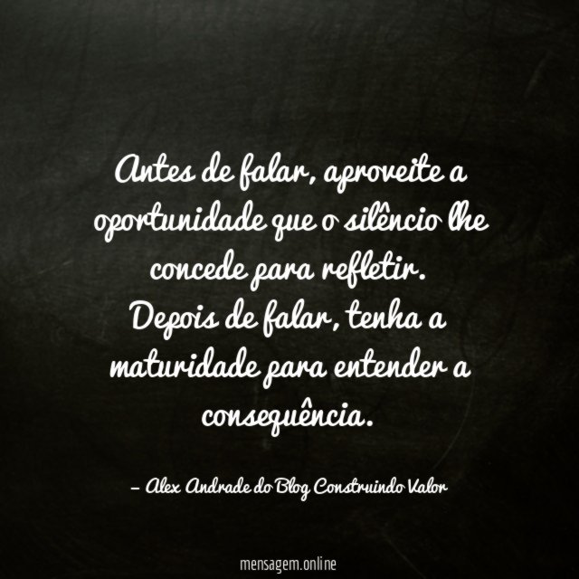 Antes de falar