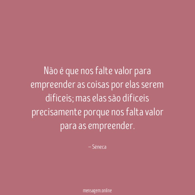 Não é que nos falte valor para empreender