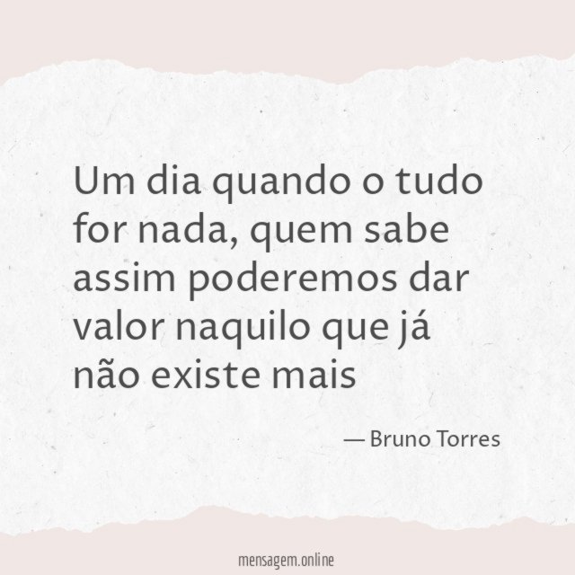 Um dia quando o tudo for nada