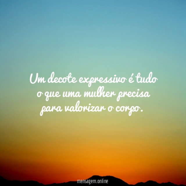 um decote expressivo é tudo o que uma