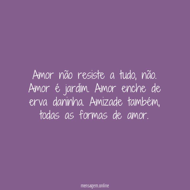 Amor não resiste a tudo