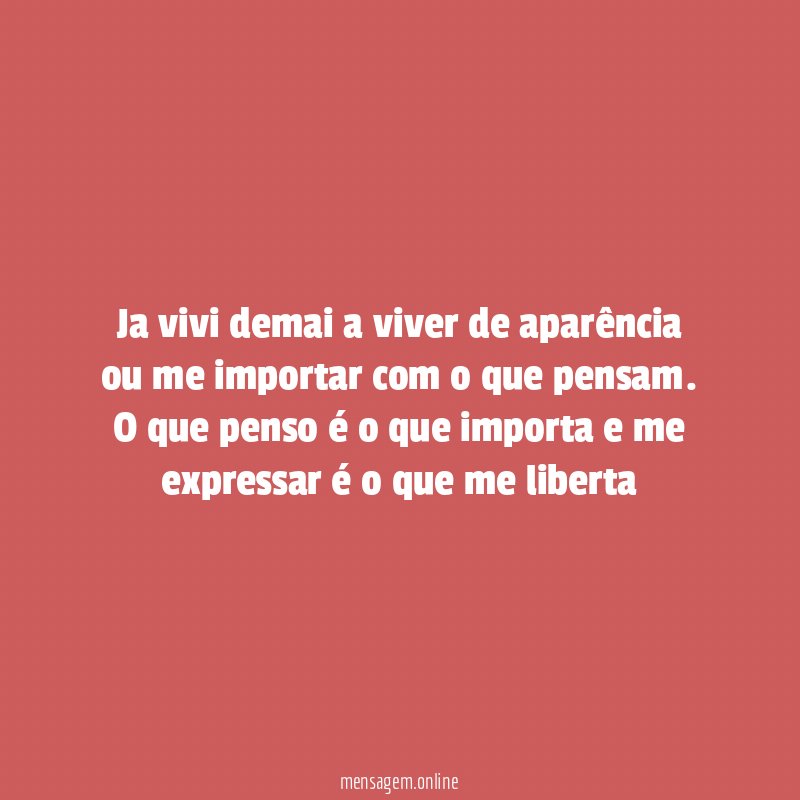 Ja vivi demai a viver de aparência ou