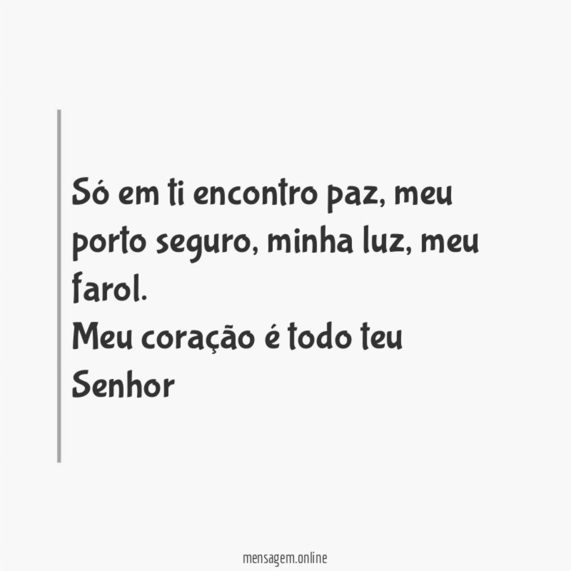 Só em ti encontro paz