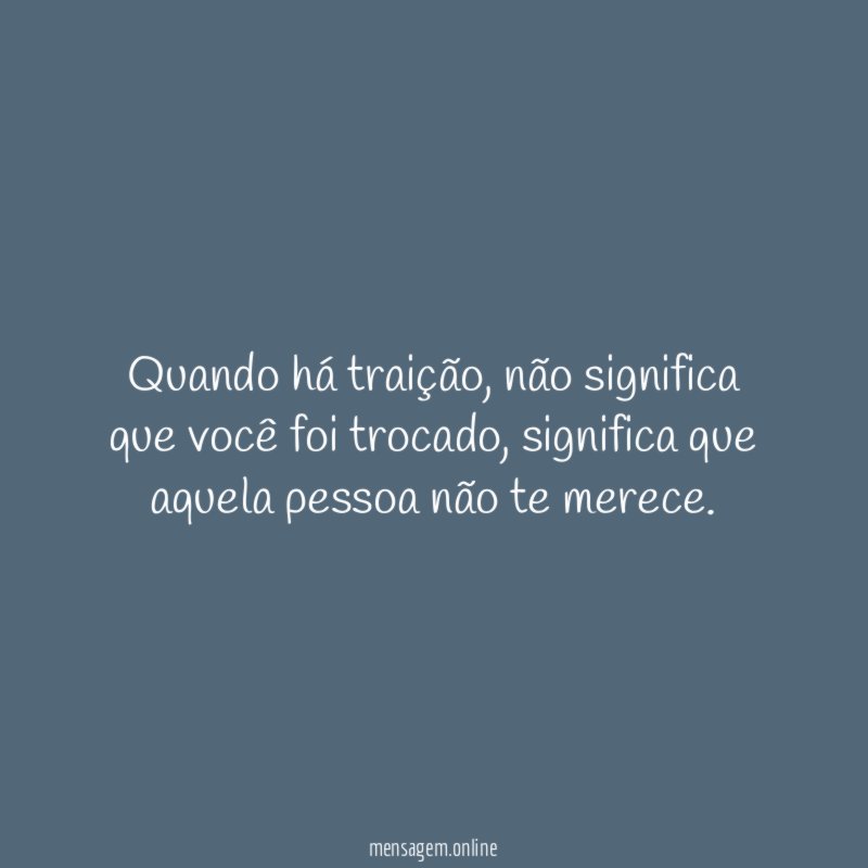 Quando há traição