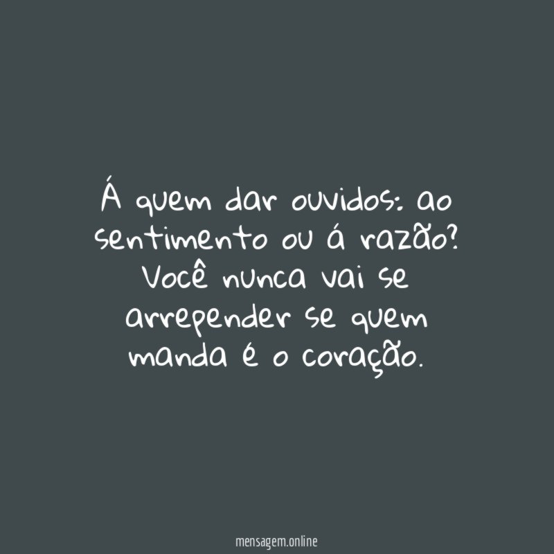 Á quem dar ouvidos