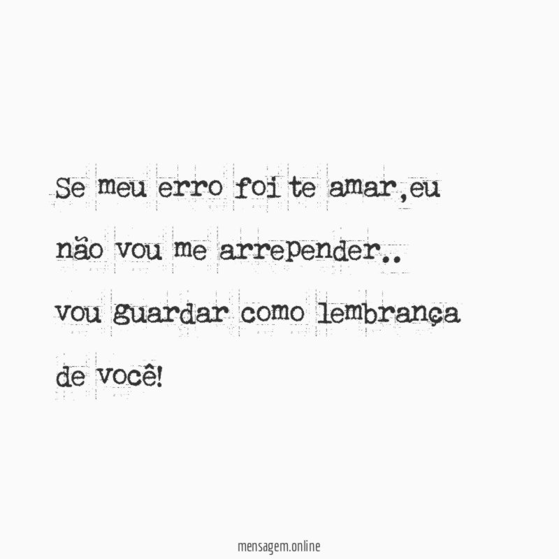 Se meu erro foi te amar