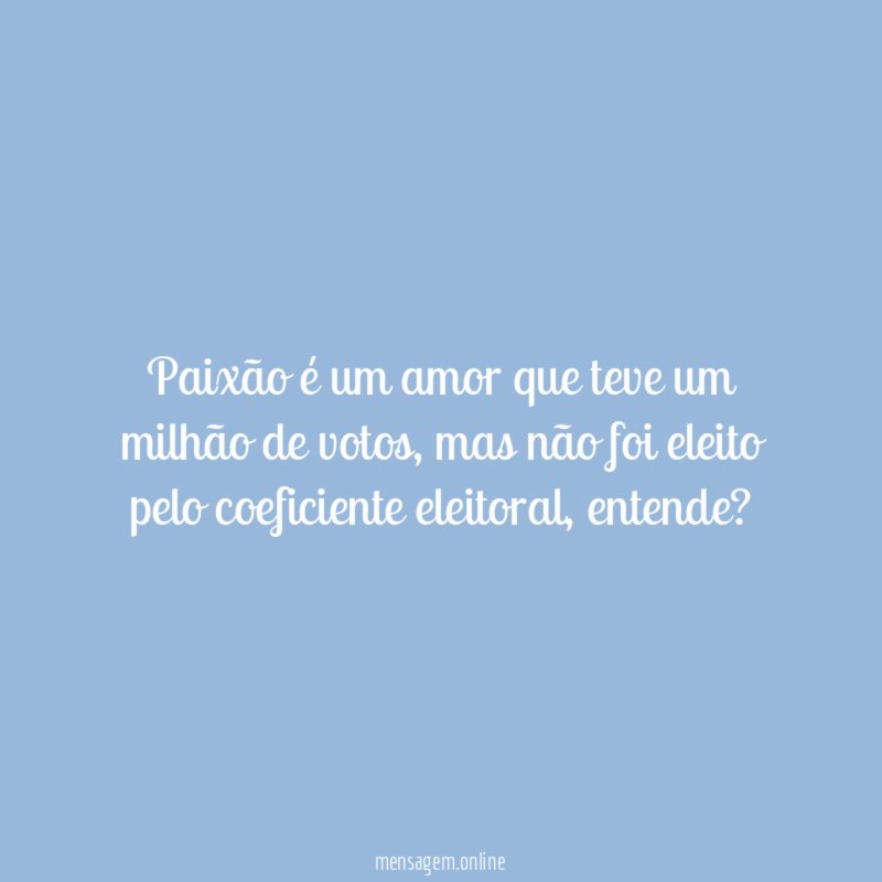 Paixão é um amor que teve um milhão de votos
