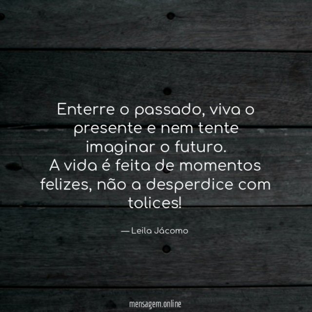 Enterre o passado