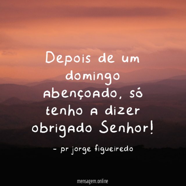 Depois de um domingo abençoado