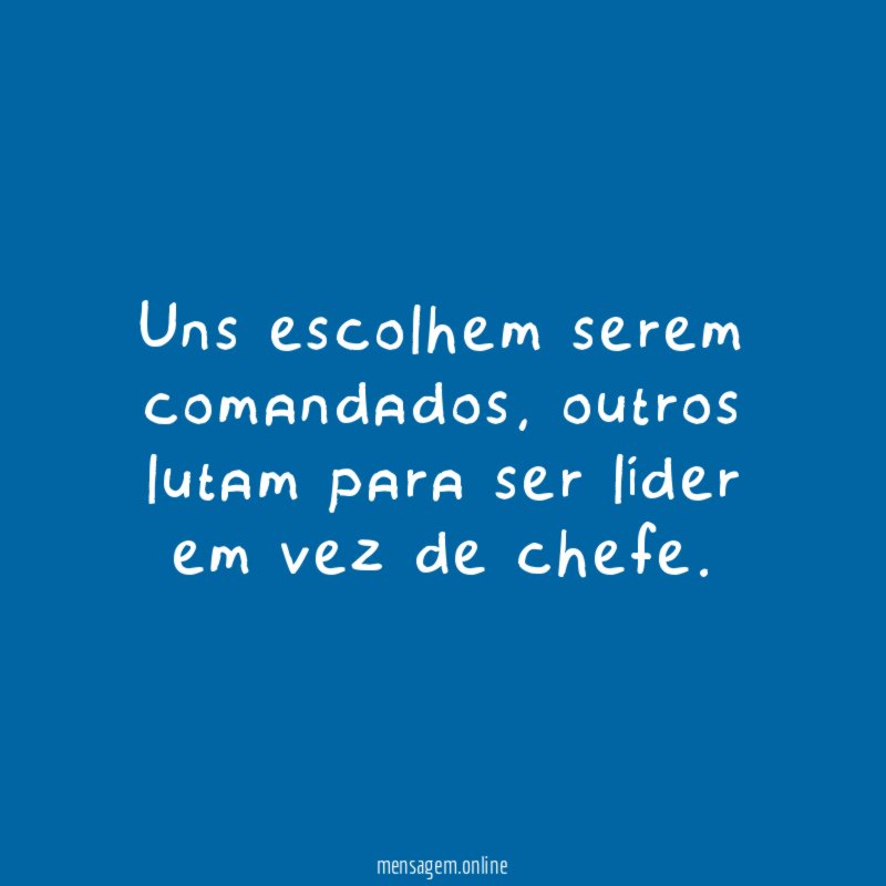 Uns escolhem serem comandados