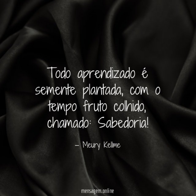 Todo aprendizado é semente plantada