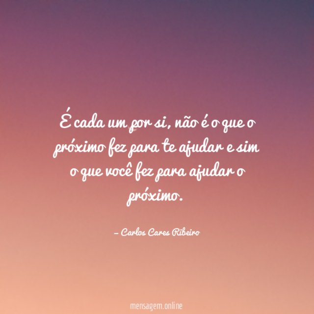 É cada um por si