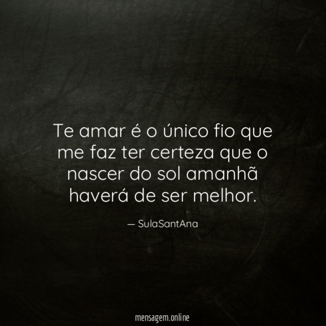 Te amar é o único fio que me