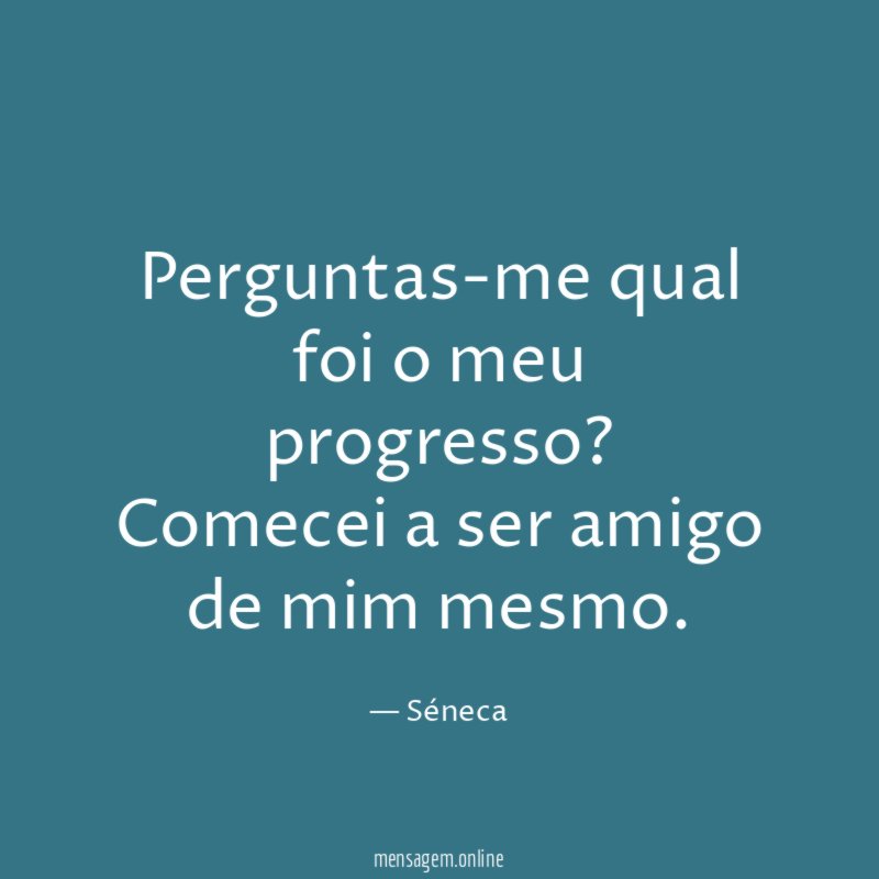 Perguntas-me qual foi o meu progresso