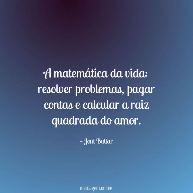 A matemática da vida