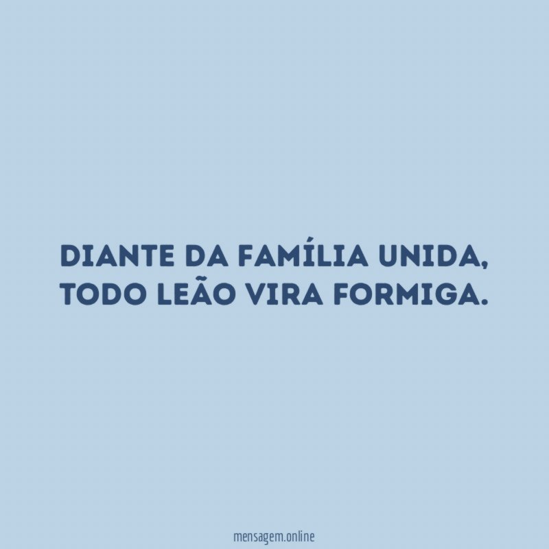 Diante da família unida
