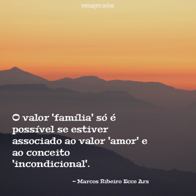 O valor 'família' só é possível se estiver