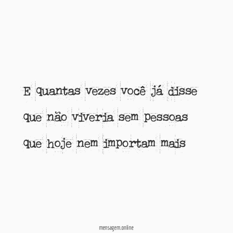 E quantas vezes você já disse que não