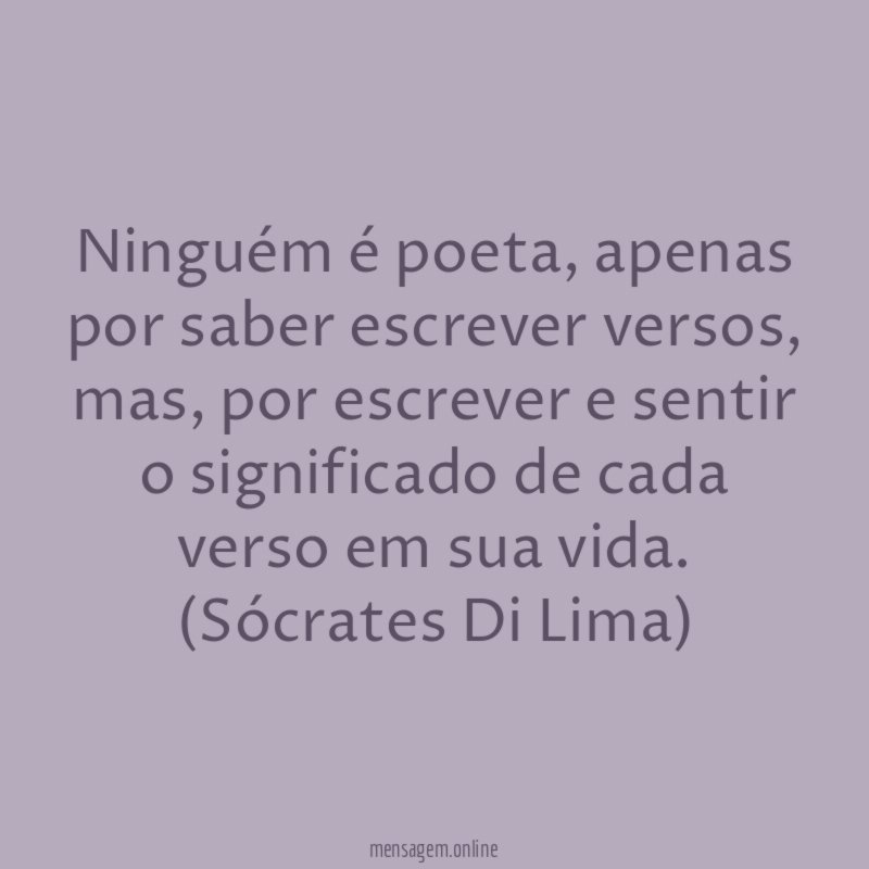 Ninguém é poeta