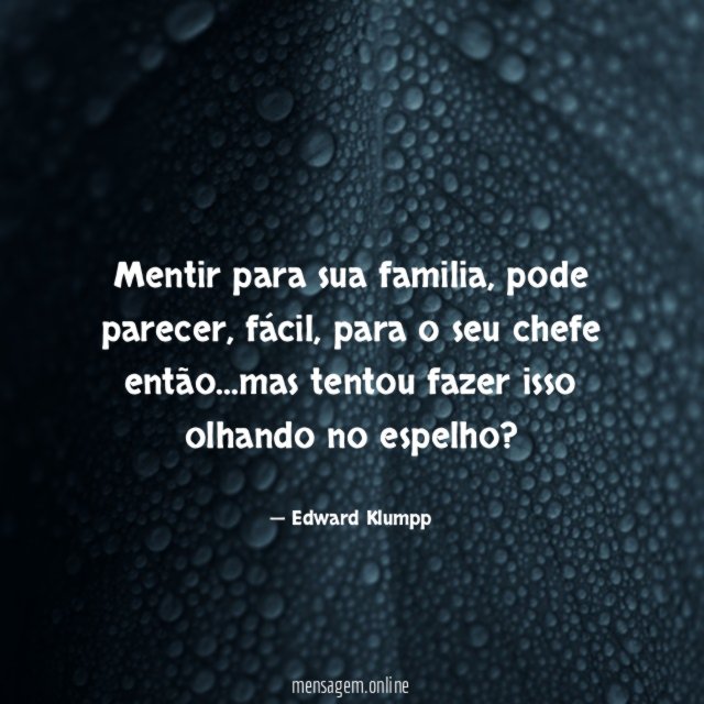 Mentir para sua familia