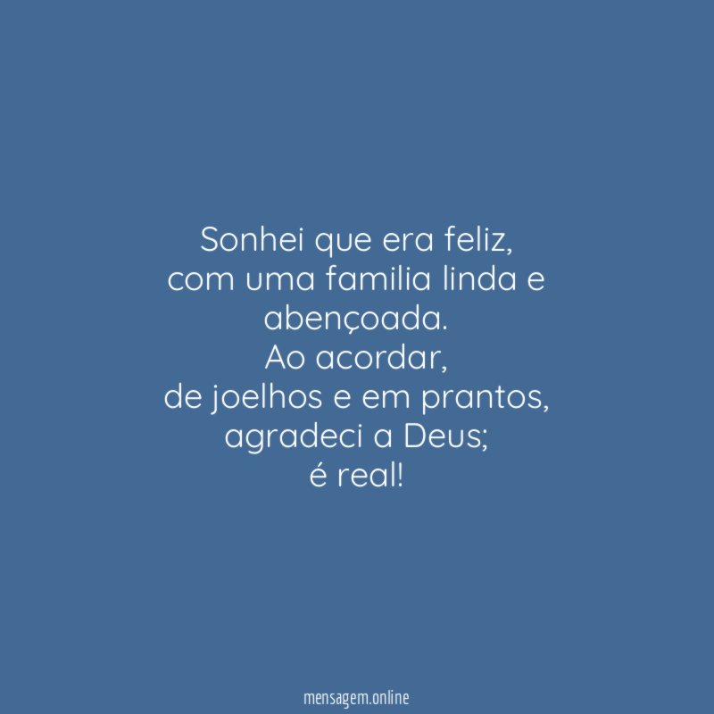 Sonhei que era feliz