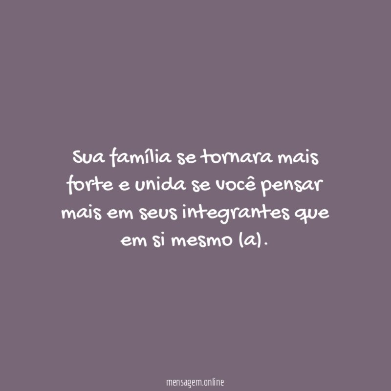Sua família se tornara mais forte e unida