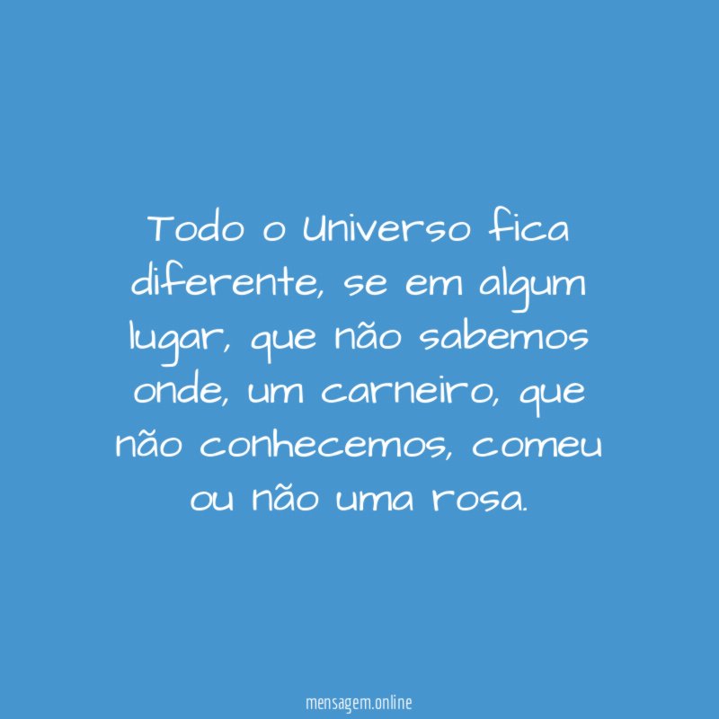 Todo o Universo fica diferente