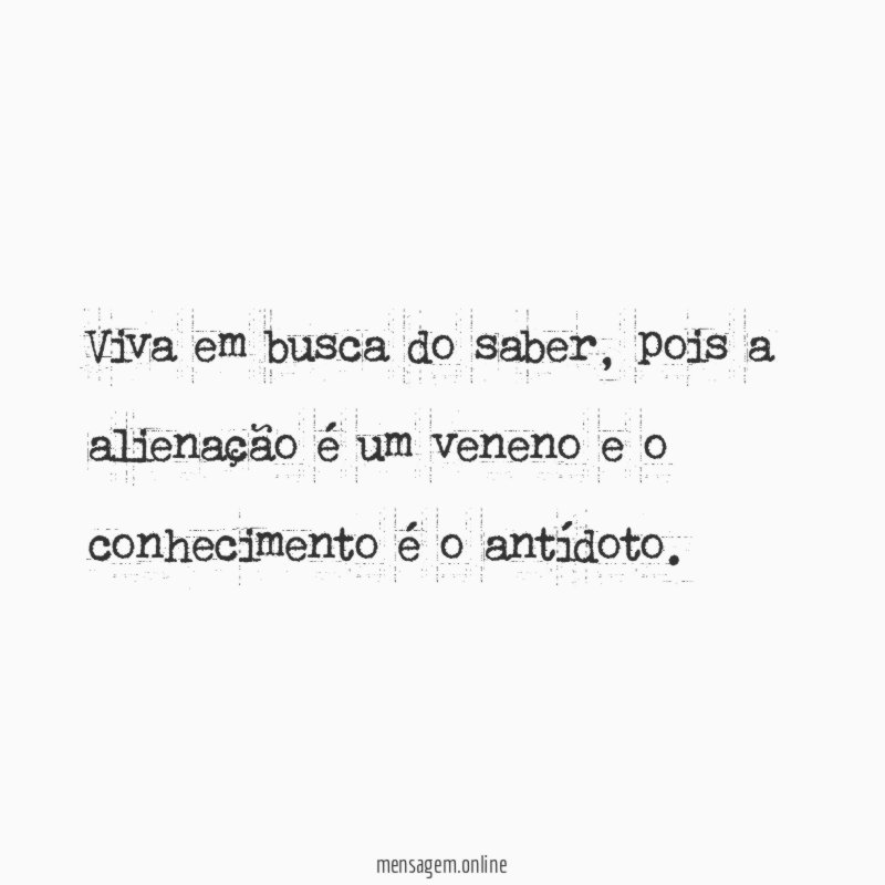 Viva em busca do saber