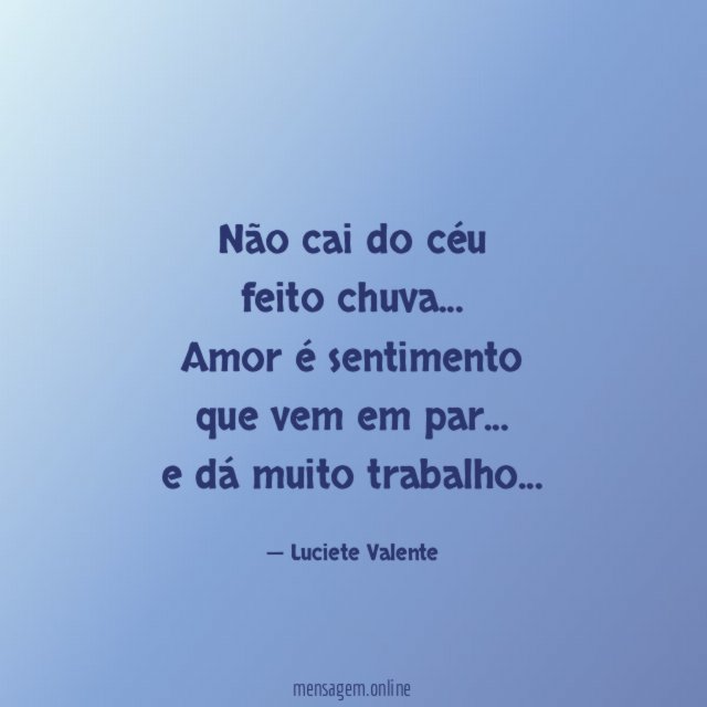 não cai do céu feito chuva