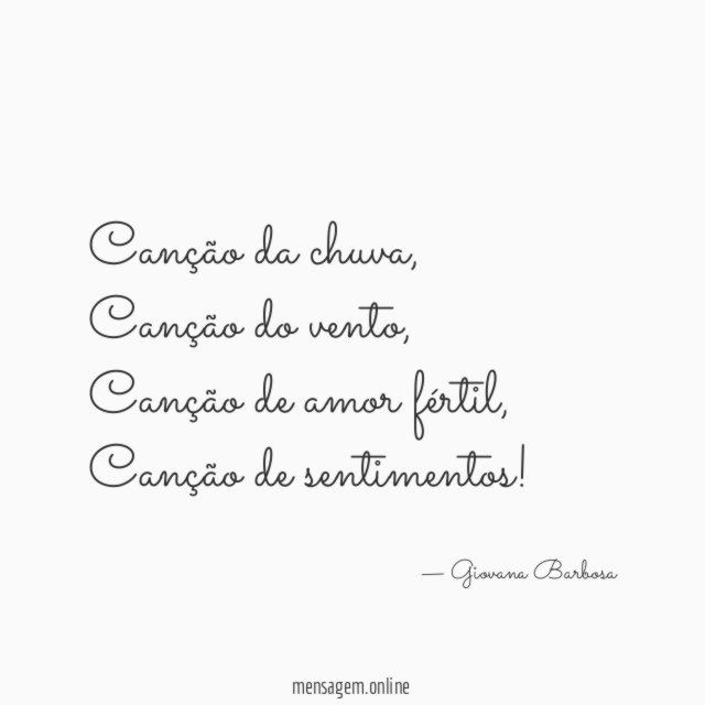 Canção da chuva
