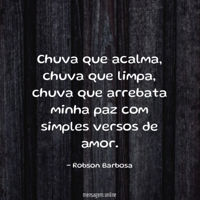 Chuva que acalma