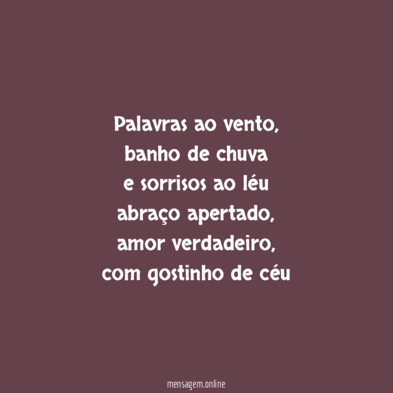 Palavras ao vento