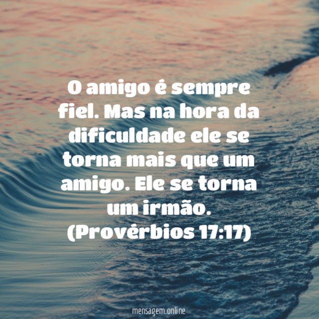 O amigo é sempre fiel